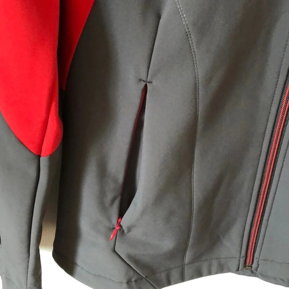 NORTH END SPORT Ladies Red & Gray Full Zip Pockets Jacket Size Medium - Picture 5 of 11